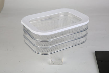 2Pcs Deli Meat Container With Lid For Fridge Stackable Bacon Container Clear Food Storage Box With Lid Meal Prep Container For Lunch Meat Salami Cold Nuts