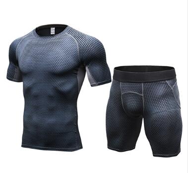 Men's Casual And Comfortable Compression Muscle Fit Gym Shorts and T's