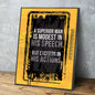 A Superior Man Is Modest In His Speech But Exceeds In His Actions Canvas Wall Art, Motivational Decor, Office Decor, Motivational Quotes