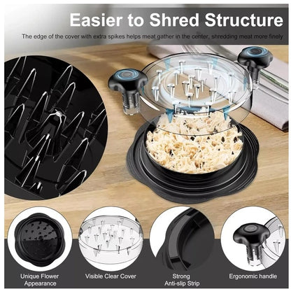 Large Chicken Shredder Tool Twist Meat Shredding Grinder Handles Non-Slip No BPA