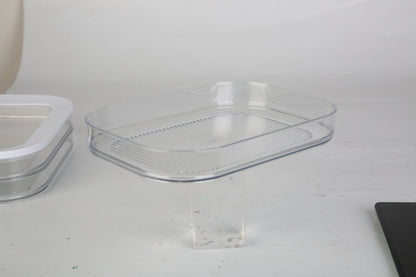 2Pcs Deli Meat Container With Lid For Fridge Stackable Bacon Container Clear Food Storage Box With Lid Meal Prep Container For Lunch Meat Salami Cold Nuts