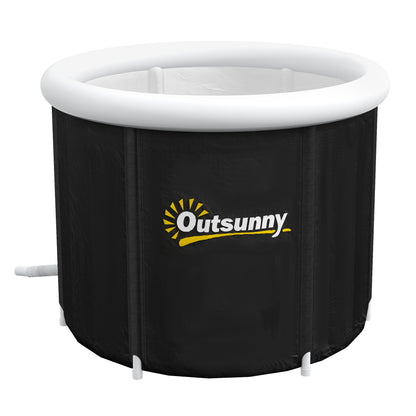 Cold Plunge Tub, Portable Ice Bath Cold Water Therapy Tub with Thermo Lid, for Athletes Recovery, Black