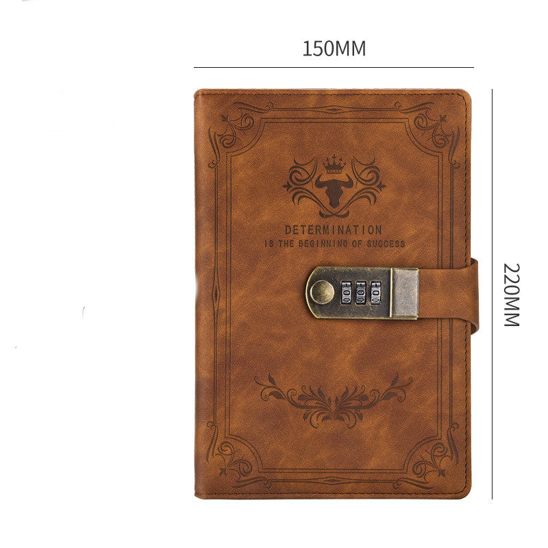 A5 Retro Codebook Journal With Lock