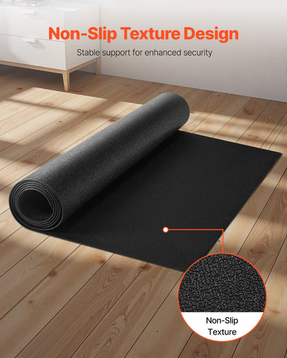 Treadmill Mat For Carpet Floor, 35.5in X 78.7in X 0.16in Exercise Equipment Mat For Treadmills, Elliptical, Rowing Machine, High Density PVC Floor Protector, Waterproof And Non-slip For Home Gym