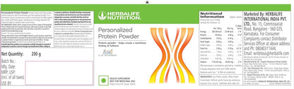 Herbalife Nutrition Personalized Protein Powder, Health Supplement for Adults (200 Gram, Unflavored)