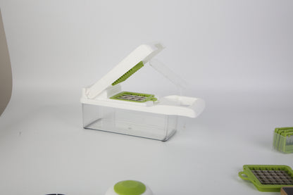 1Set 12 In 1 Vegetable Chopper With Container Kitchen Food Slicer Dicer Grater Peeler Egg Separator Hand Protector For Onion Salad Potato