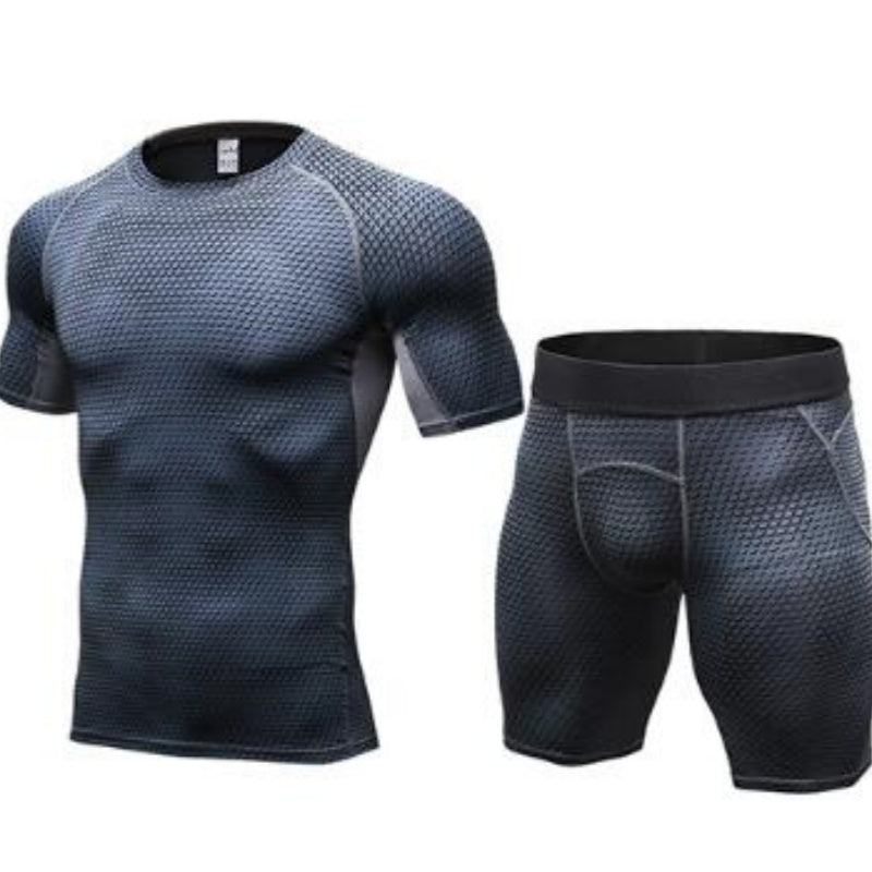 Men's Casual And Comfortable Compression Muscle Fit Gym Shorts and T's