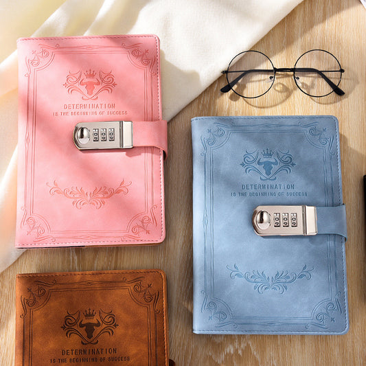 A5 Retro Codebook Journal With Lock