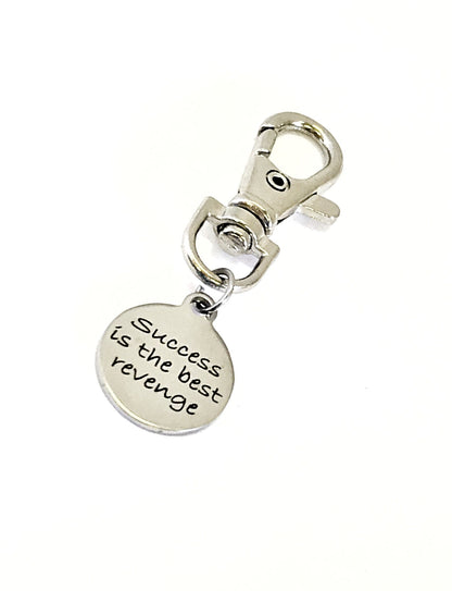 Motivational Charm, Sports Bag Charm, Success Is The Best Revenge, Motivational Gift, Inspirational Gift, Sports Bag Charm, Success Gift