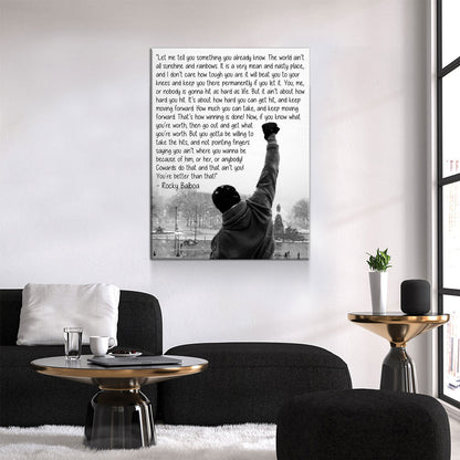 Rocky Balboa Canvas Wall Art, Motivational Wall Art, Rocky Balboa Decor, Gym Sign, Fitness Studio, CrossFit Decor, Rocky Balboa Quote